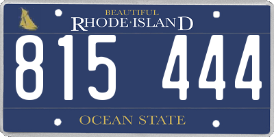 RI license plate 815444