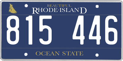 RI license plate 815446