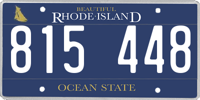 RI license plate 815448