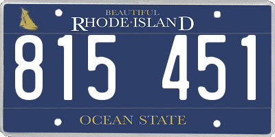 RI license plate 815451