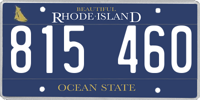 RI license plate 815460