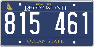 RI license plate 815461