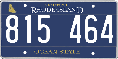 RI license plate 815464