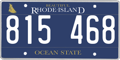 RI license plate 815468