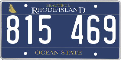 RI license plate 815469
