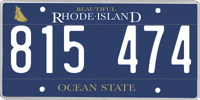 RI license plate 815474