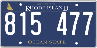 RI license plate 815477