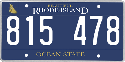 RI license plate 815478