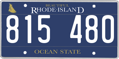 RI license plate 815480
