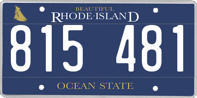 RI license plate 815481