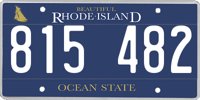 RI license plate 815482