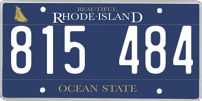 RI license plate 815484