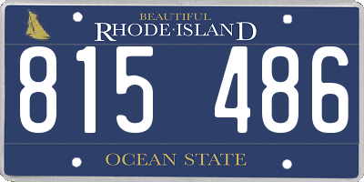 RI license plate 815486