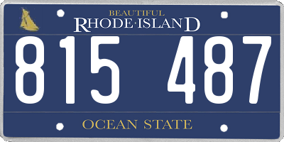 RI license plate 815487