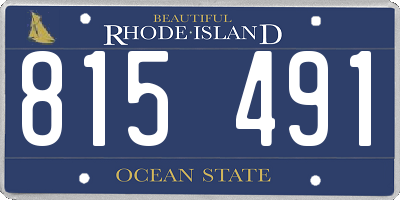 RI license plate 815491