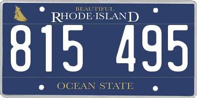 RI license plate 815495