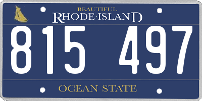 RI license plate 815497