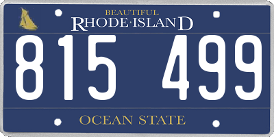 RI license plate 815499
