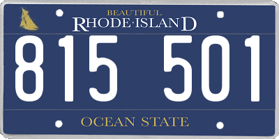 RI license plate 815501
