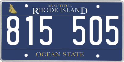 RI license plate 815505