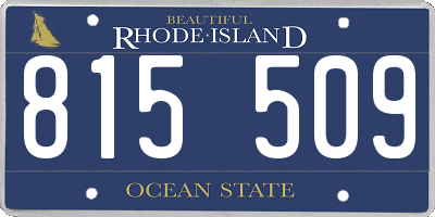 RI license plate 815509