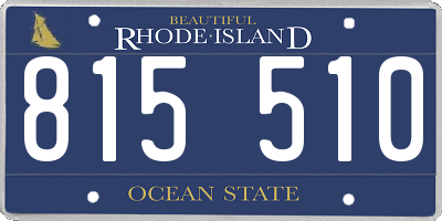 RI license plate 815510