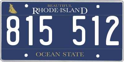 RI license plate 815512