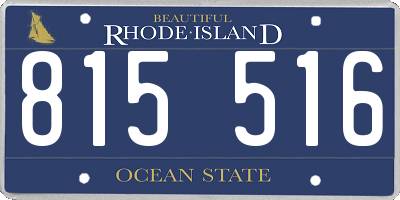 RI license plate 815516