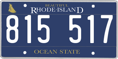 RI license plate 815517
