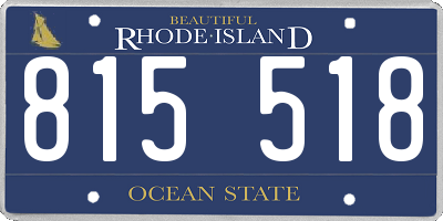 RI license plate 815518