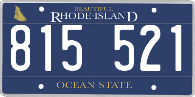RI license plate 815521