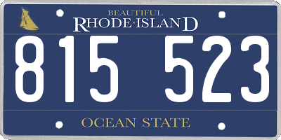 RI license plate 815523