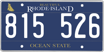 RI license plate 815526