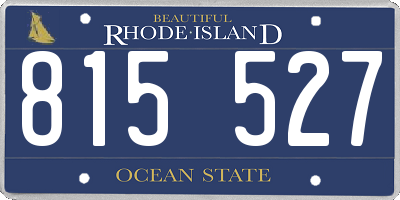 RI license plate 815527