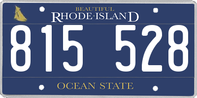 RI license plate 815528