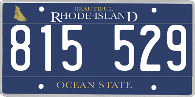 RI license plate 815529