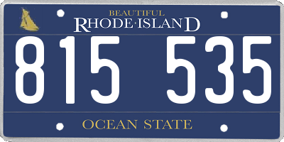 RI license plate 815535