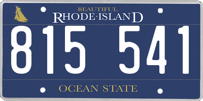 RI license plate 815541
