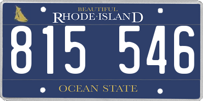 RI license plate 815546