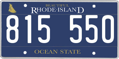RI license plate 815550