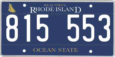 RI license plate 815553