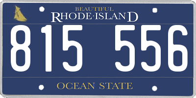 RI license plate 815556