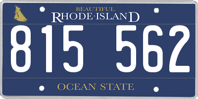 RI license plate 815562