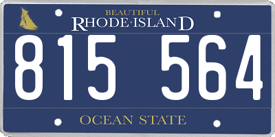 RI license plate 815564