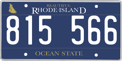 RI license plate 815566