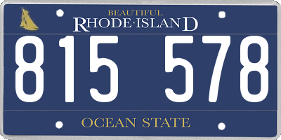 RI license plate 815578