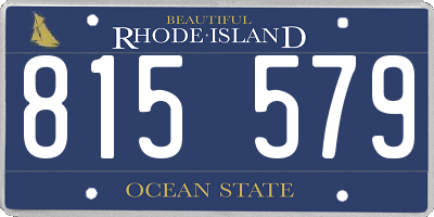 RI license plate 815579
