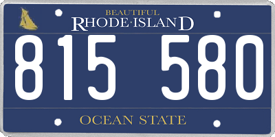 RI license plate 815580