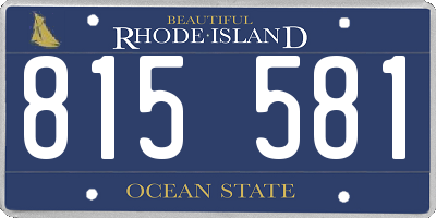 RI license plate 815581