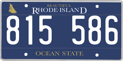 RI license plate 815586